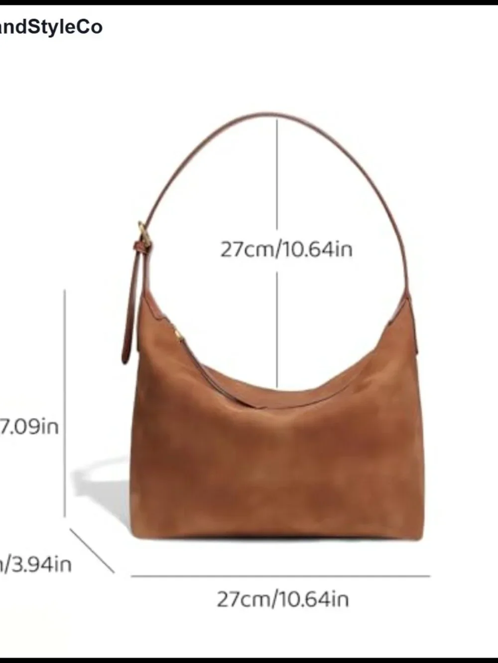 Women's Faux Suede Hobo Bag Medium Shoulder Crossbody Soft Vintage Handbag